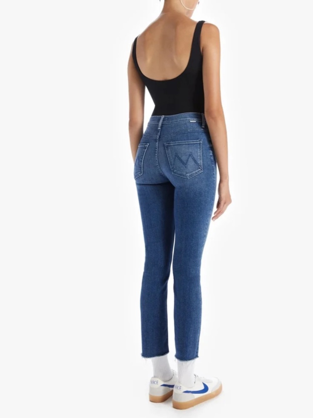 MOTHER Mid Rise Dazzler Crop Fray Jeans Size 28